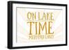 Medford Lakes, New Jersey - on Lake Time (Sunburst)-Lantern Press-Framed Art Print