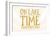 Medford Lakes, New Jersey - on Lake Time (Sunburst)-Lantern Press-Framed Art Print