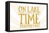 Medford Lakes, New Jersey - on Lake Time (Sunburst)-Lantern Press-Framed Stretched Canvas