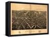 Medford, Massachusetts - Panoramic Map-Lantern Press-Framed Stretched Canvas