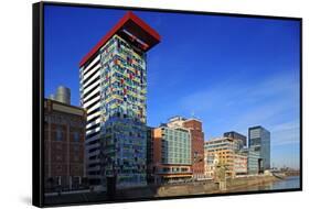 Media Harbour in Dusseldorf, North Rhine-Westphalia, Germany, Europe-Hans-Peter Merten-Framed Stretched Canvas