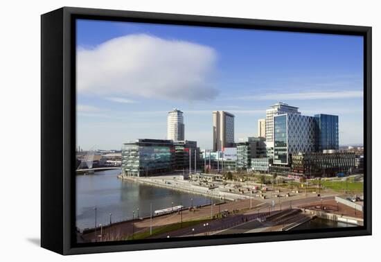 Mediacityuk, the BBC Headquarters on the Banks of the Manchester Ship Canal in Salford and Trafford-Alex Robinson-Framed Stretched Canvas