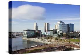 Mediacityuk, the BBC Headquarters on the Banks of the Manchester Ship Canal in Salford and Trafford-Alex Robinson-Stretched Canvas