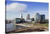 Mediacityuk, the BBC Headquarters on the Banks of the Manchester Ship Canal in Salford and Trafford-Alex Robinson-Stretched Canvas