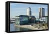 Mediacityuk, the BBC Headquarters on the Banks of the Manchester Ship Canal in Salford and Trafford-Alex Robinson-Framed Stretched Canvas