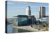 Mediacityuk, the BBC Headquarters on the Banks of the Manchester Ship Canal in Salford and Trafford-Alex Robinson-Stretched Canvas