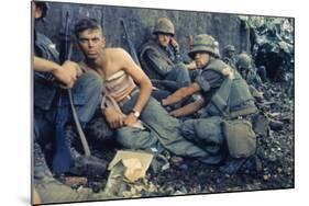 Medic Treats a US Marine's Wounds During Operation Hue City, Tet Offensive, Feb. 1969-null-Mounted Photo