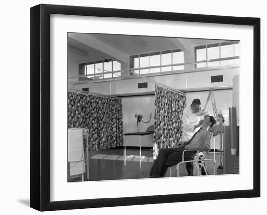 Medical Care at a Steelworks, Sheffield, South Yorkshire, 1963-Michael Walters-Framed Photographic Print