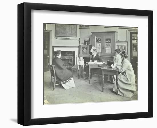 Medical Examination of a Boy, Holland Street School, London, 1911-null-Framed Photographic Print