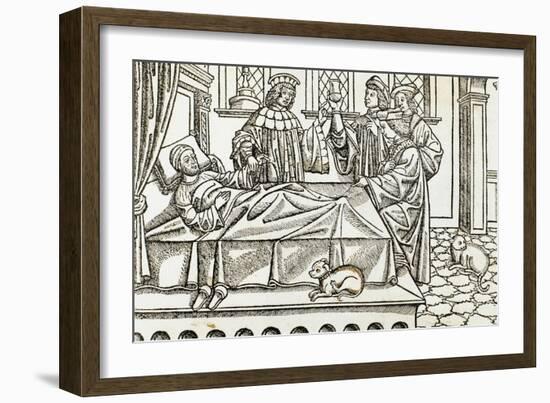 Medical History, Doctors with a Patient,, 16th Century-null-Framed Giclee Print