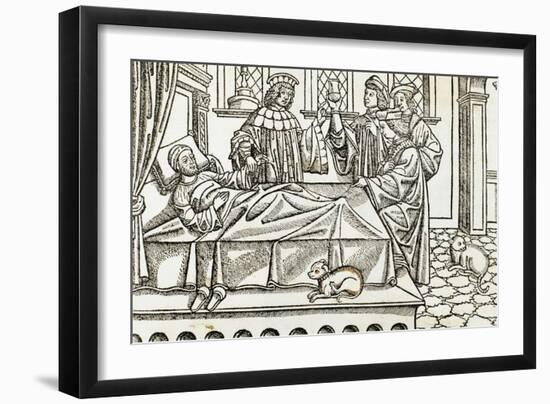 Medical History, Doctors with a Patient,, 16th Century-null-Framed Giclee Print