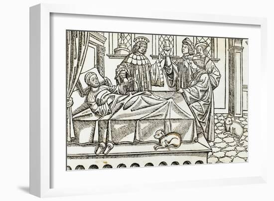 Medical History, Doctors with a Patient,, 16th Century-null-Framed Giclee Print