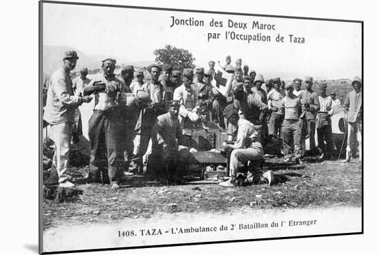 Medical Staff of the 2nd Battalion French Foreign Legion, Taza, Morocco, 1904-null-Mounted Giclee Print