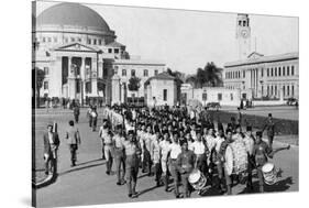 Medical Students Parade in Cairo, 1940-null-Stretched Canvas