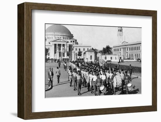 Medical Students Parade in Cairo, 1940-null-Framed Photographic Print