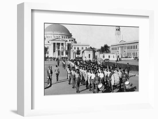 Medical Students Parade in Cairo, 1940-null-Framed Photographic Print