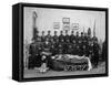 Medical Students with Cadaver Photograph - Istanbul, Turkey-Lantern Press-Framed Stretched Canvas