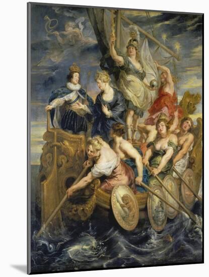 Medici-Cycle: Louis XIII Reaching the Age of Consent-Peter Paul Rubens-Mounted Giclee Print