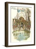 Medici Fountain, Luxemburg Park-null-Framed Art Print