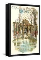 Medici Fountain, Luxemburg Park-null-Framed Stretched Canvas