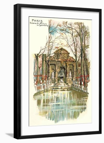 Medici Fountain, Luxemburg Park-null-Framed Art Print