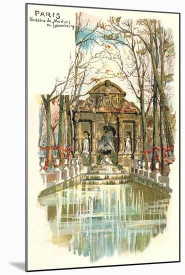 Medici Fountain, Luxemburg Park-null-Mounted Art Print