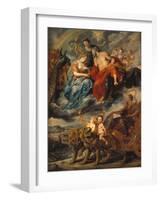 Medici-Zyklus: the Meeting of the King and Marie De Medici at Lyons, 9th November 1600-Peter Paul Rubens-Framed Giclee Print