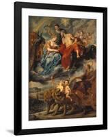 Medici-Zyklus: the Meeting of the King and Marie De Medici at Lyons, 9th November 1600-Peter Paul Rubens-Framed Giclee Print