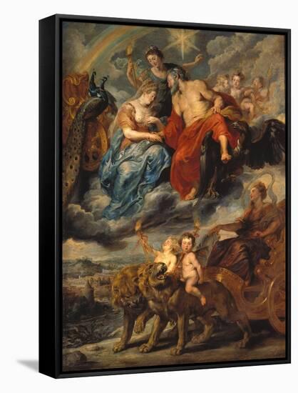 Medici-Zyklus: the Meeting of the King and Marie De Medici at Lyons, 9th November 1600-Peter Paul Rubens-Framed Stretched Canvas