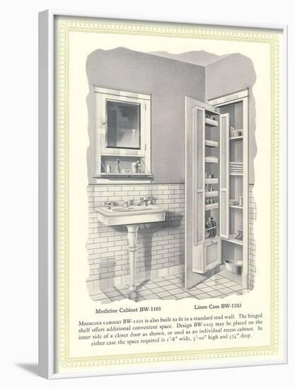 Medicine Cabinet and Linen Closet-null-Framed Art Print