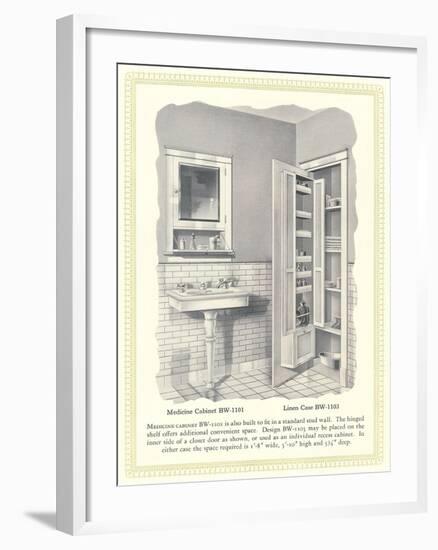 Medicine Cabinet and Linen Closet-null-Framed Art Print