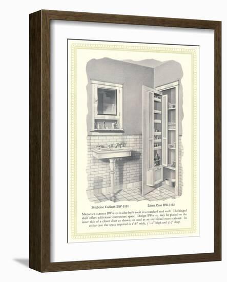 Medicine Cabinet and Linen Closet-null-Framed Art Print