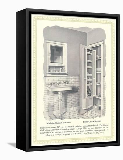 Medicine Cabinet and Linen Closet-null-Framed Stretched Canvas