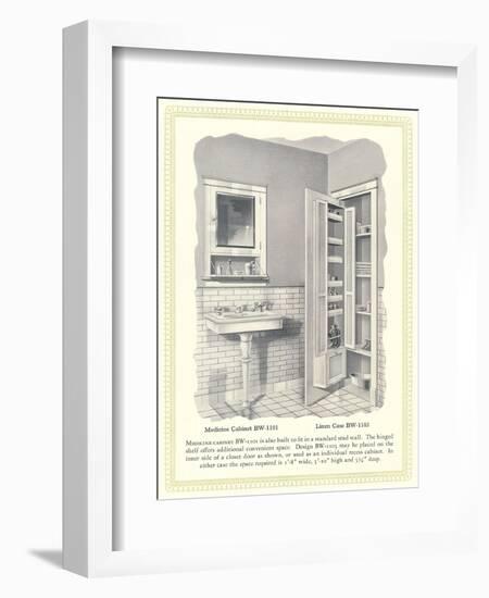 Medicine Cabinet and Linen Closet-null-Framed Art Print