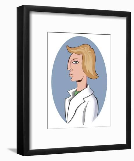 Medicine: Female doctor - illustration-Neale Osborne-Framed Giclee Print