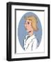 Medicine: Female doctor - illustration-Neale Osborne-Framed Giclee Print