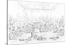 Medicine Man and Teepee Interior, 1841-Myers and Co-Stretched Canvas