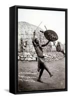 Medicine Man Fighting a Coming Hailstorm-null-Framed Stretched Canvas