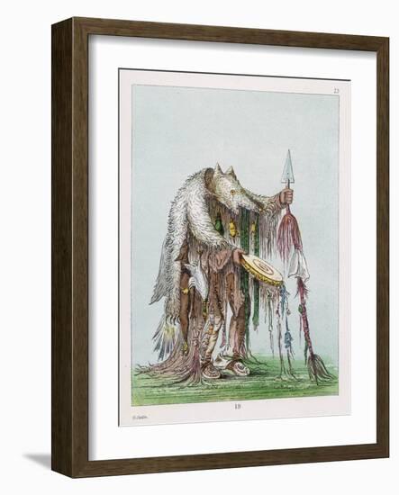 Medicine-Man of the Blackfeet People-George Catlin-Framed Art Print