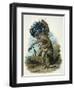 Medicine Man of the Mandan Tribe in the Costume of the Dog Dance, 1834-Karl Bodmer-Framed Giclee Print