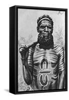 Medicine Man of the Worgaia, Central Australia, 1922-null-Framed Stretched Canvas