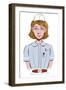 Medicine: nurse in blue uniform illustration-Neale Osborne-Framed Giclee Print