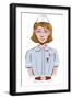 Medicine: nurse in blue uniform illustration-Neale Osborne-Framed Giclee Print