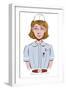 Medicine: nurse in blue uniform illustration-Neale Osborne-Framed Giclee Print