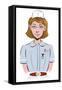Medicine: nurse in blue uniform illustration-Neale Osborne-Framed Stretched Canvas