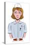 Medicine: nurse in blue uniform illustration-Neale Osborne-Stretched Canvas