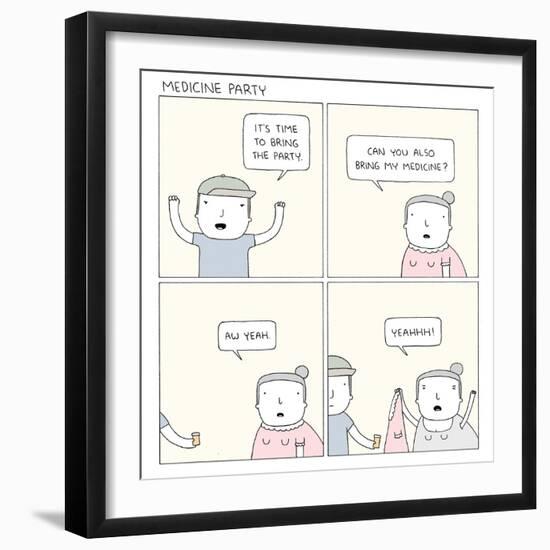 Medicine Party-Reza Farazmand-Framed Art Print