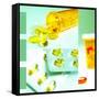 Medicine Pills and Bottles-null-Framed Stretched Canvas