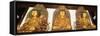Medicine, Sakyamuni and Amithaba Gold Buddha Statues, Heavenly King Hall, Shanghai, China-Gavin Hellier-Framed Stretched Canvas