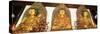 Medicine, Sakyamuni and Amithaba Gold Buddha Statues, Heavenly King Hall, Shanghai, China-Gavin Hellier-Stretched Canvas